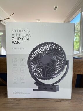 Clip-On Strong Airflow Fan - Gray